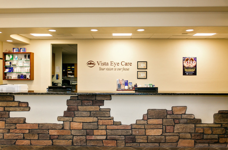 Front Desk of the Vista Eye Care office